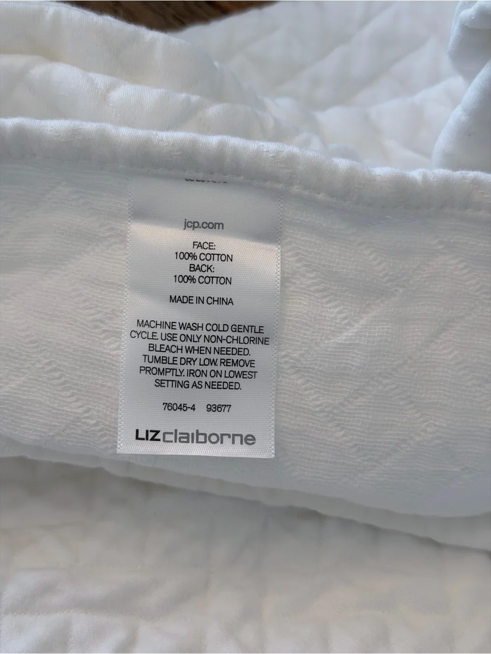 Set of 2 JC Penney Liz Claiborne Quilted Pillow Shams. King | Cotton | NWOT